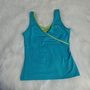Blue/Green Under Armour Athletic Tanktop Sz Sm